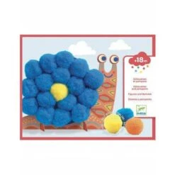 Djeco Silhouettes Et Pompons Animaux Tout Doux - Coffret Loisir Créatif Bébé 18 Mois Et +