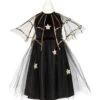 Déguisement Robe De Sorcière Evilian Enfant 8-10 Ans, Couleur Noire Et Dorée